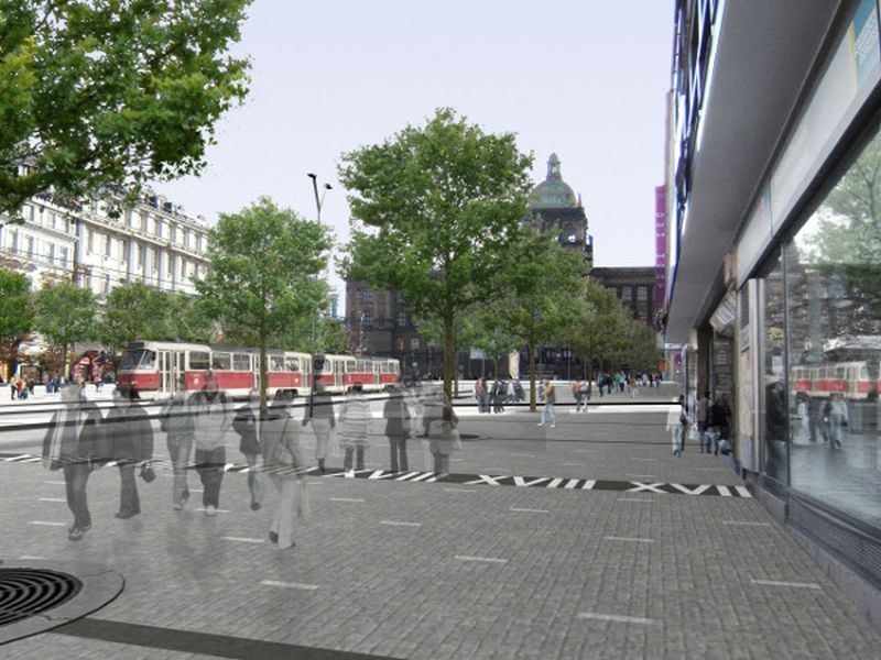 Návrat tramvají na Václavské náměstí