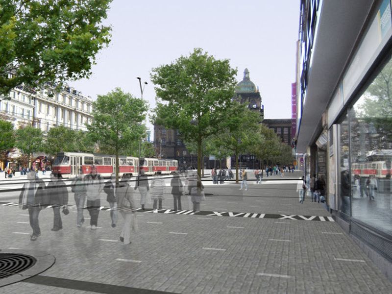 Návrat tramvají na Václavské náměstí